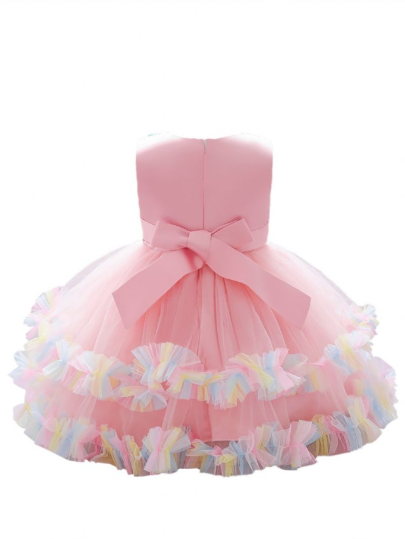 Små Piger Blomsterpåklædning Kostume Prinsesse Tutu-konkurrence Fødselsdagsfest Kjoler Dansekjole Til Børn Foto Cosplay