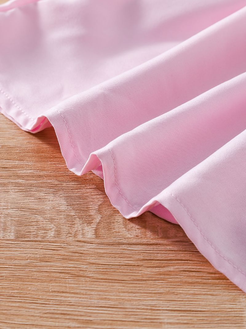 Småbørn Baby Piger Flæser Flying Sleeves Kjole Sløjfe Dekor Fødselsdagsfest Prinsesse