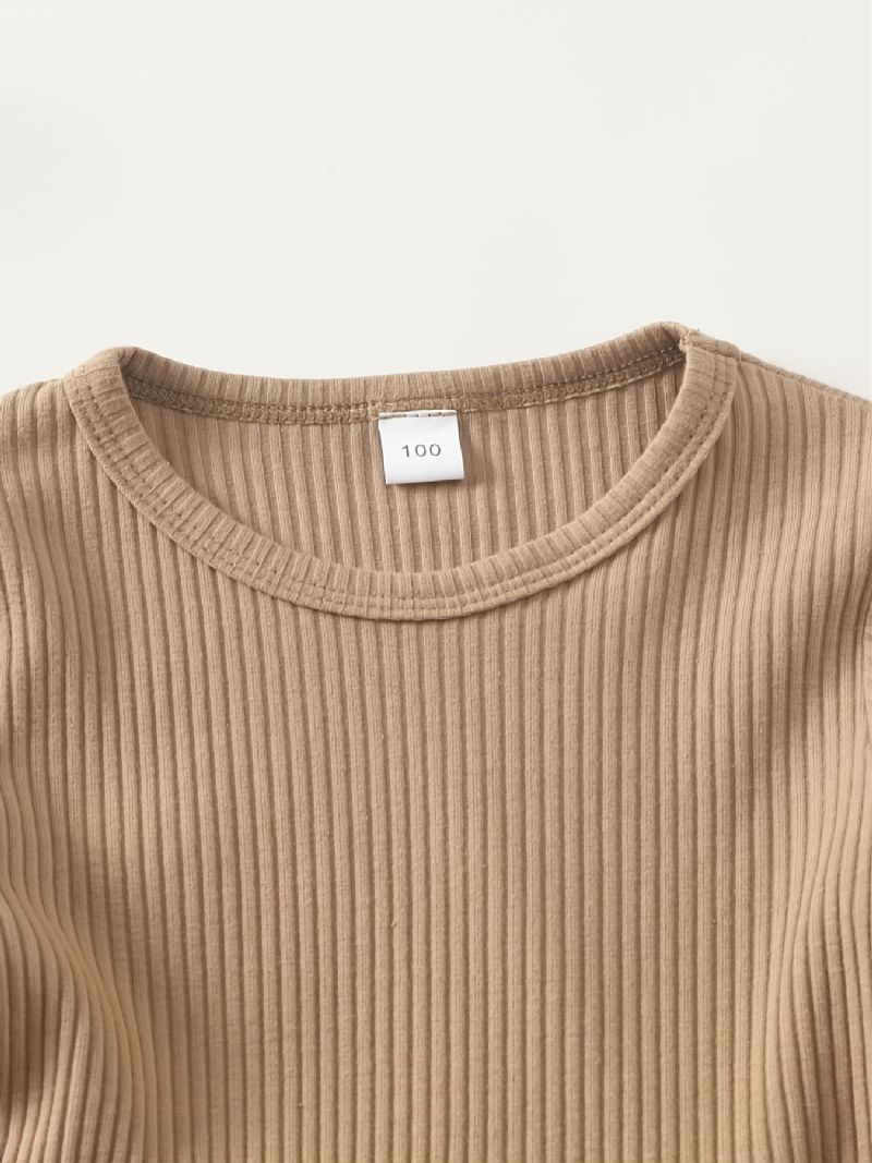 Småbørnspiger Casual Solid Chain Kjole