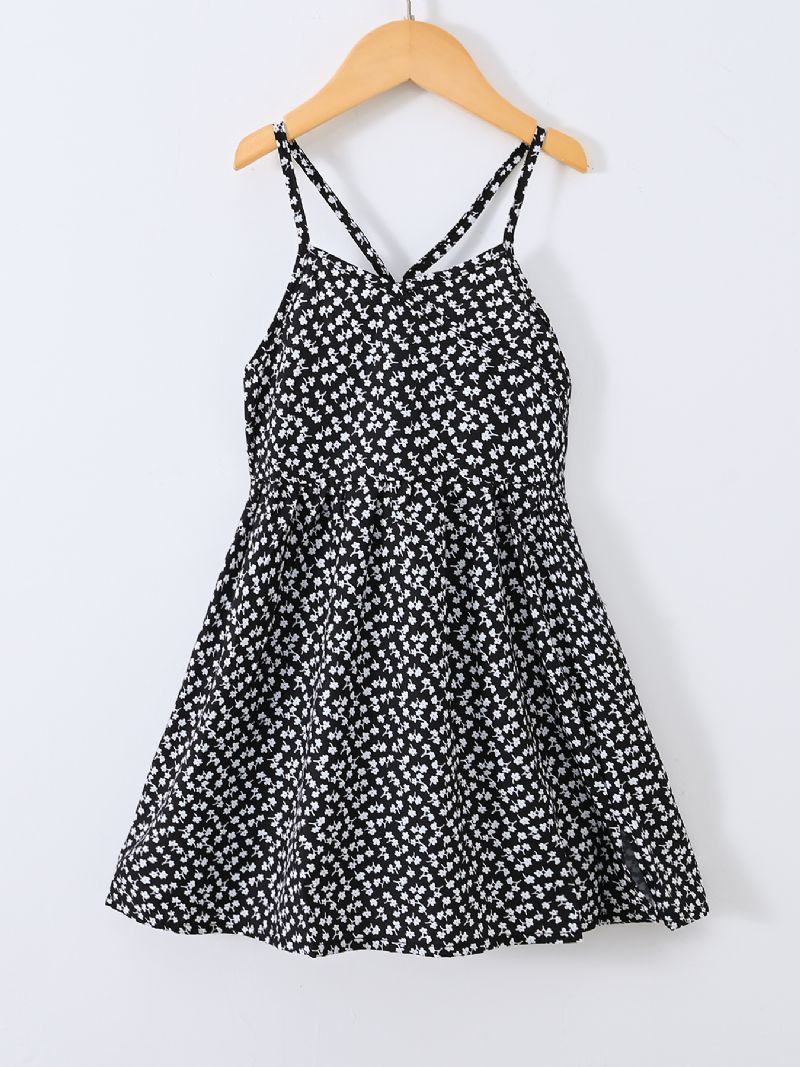 Toddler Piger Mode Blomsterprint Elegant Casual Dress