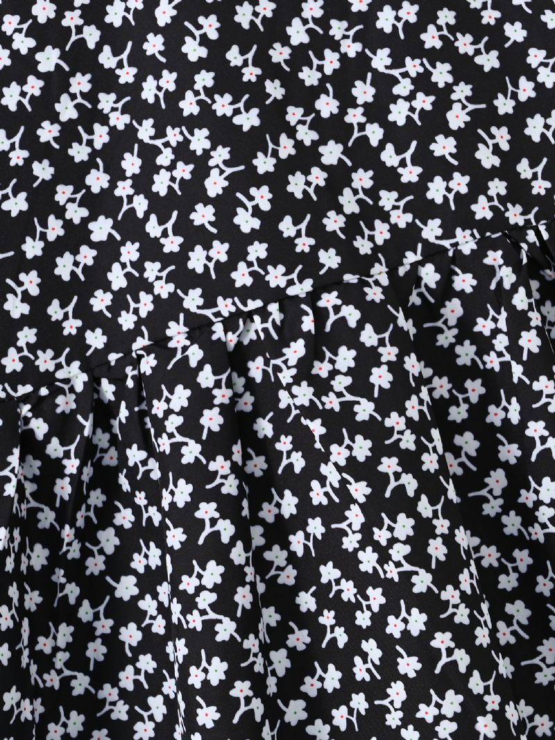 Toddler Piger Mode Blomsterprint Elegant Casual Dress