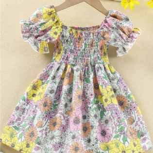 Toddler Piger Mode Casual Blomsterprintet Kjole