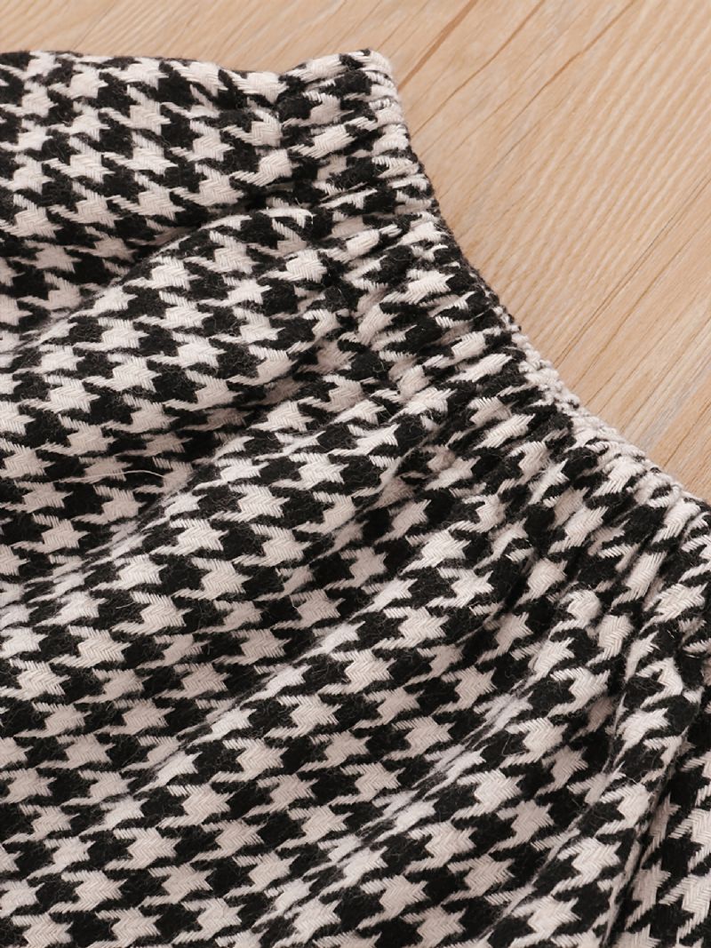 3 Stk Baby Cardigan Houndstooth Langærmet Kjole