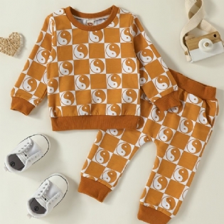 2 Stk Baby Drenge Full Printed Sweatshirt Sæt