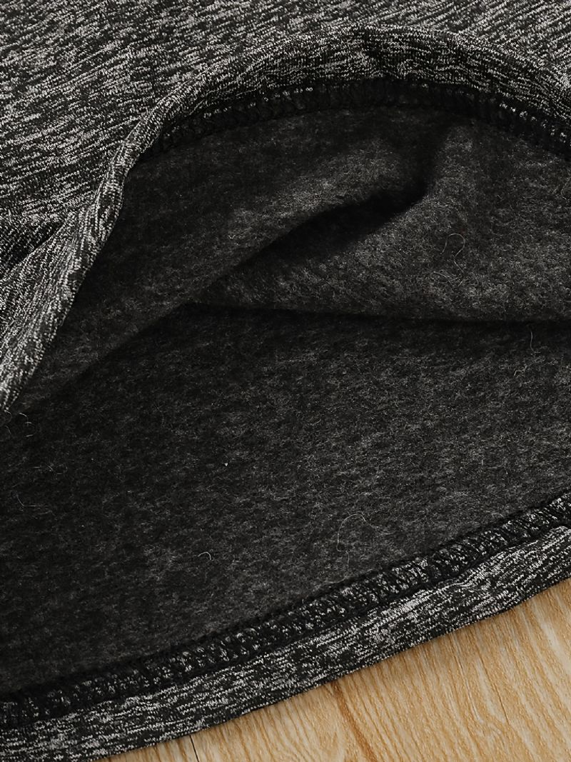 2 Stk Baby Drenge Plaid Printede Hættetrøjer Vinter Sweatshirt & Kontrast Trim Sæt