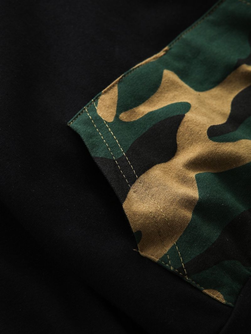 2 Stk Drenge Casual Camo Print Hætte Langærmede Bukser Sæt