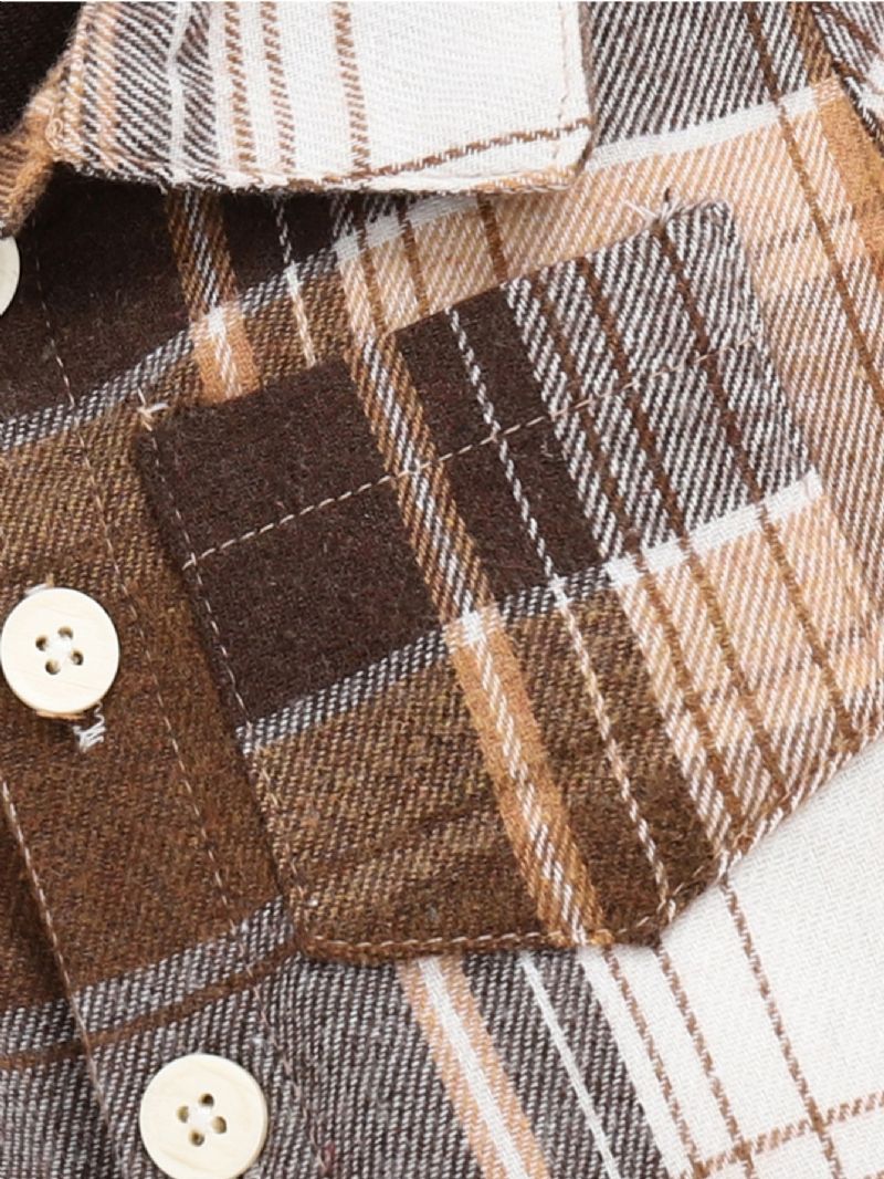 2 Stk Drenge Plaid Skjorte & Rippede Denim Jeans