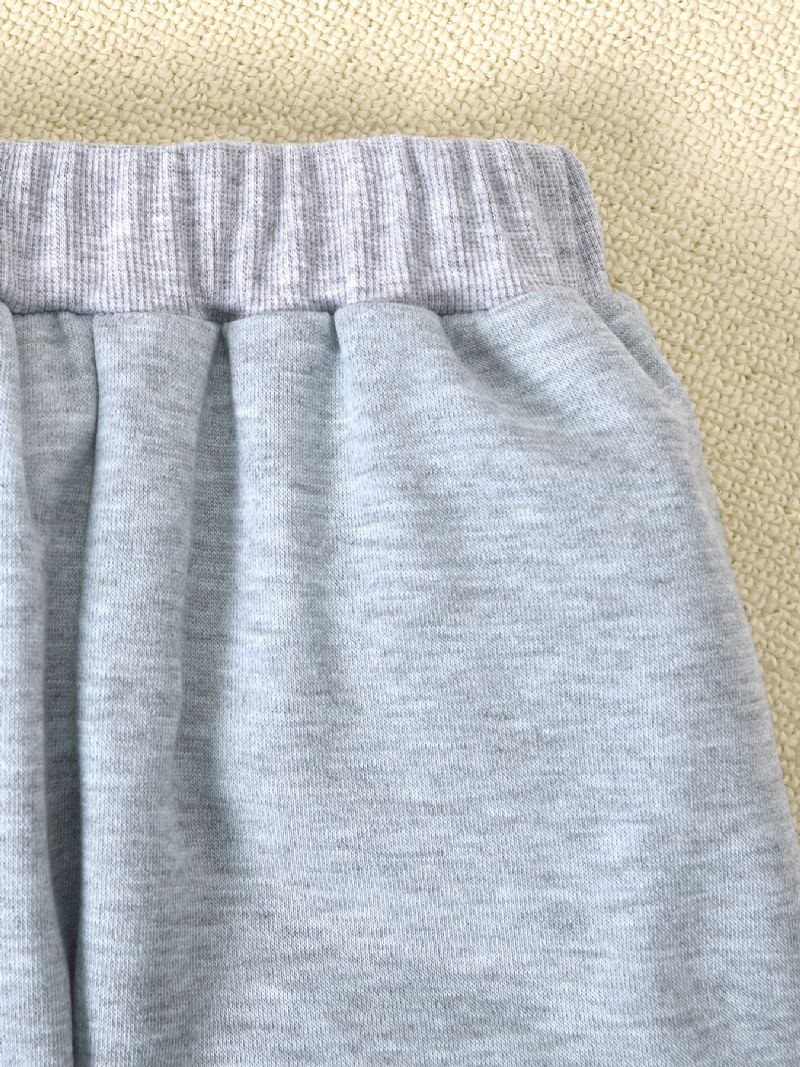 2 Stk Drenge Pullover Brevtryk Rundhalset Langærmet Sweatshirt & Joggerbuksesæt Børnetøj