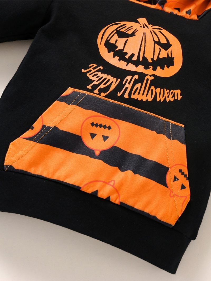 2 Stk Halloween Baby Drenge Full Print Hættetrøjesæt