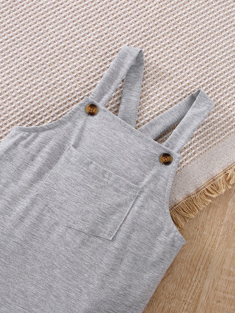 2 Stk Småbørn Baby Tegneserie Dyretryk Langærmet Romper & Overalls Sæt Til Piger Drenge