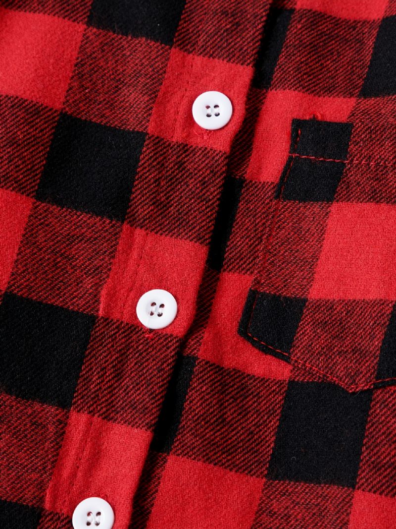 2 Stk Termisk Plaid Hætteskjorte Til Drenge & Denim Jeans Casual Vintage Langærmet Sæt Til Vinter