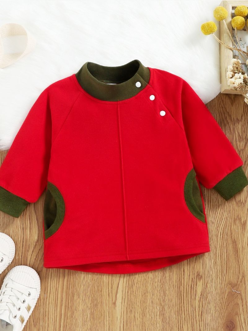 2 Stk. Toddler Drenge Langærmet Sports Colorblock Sæt