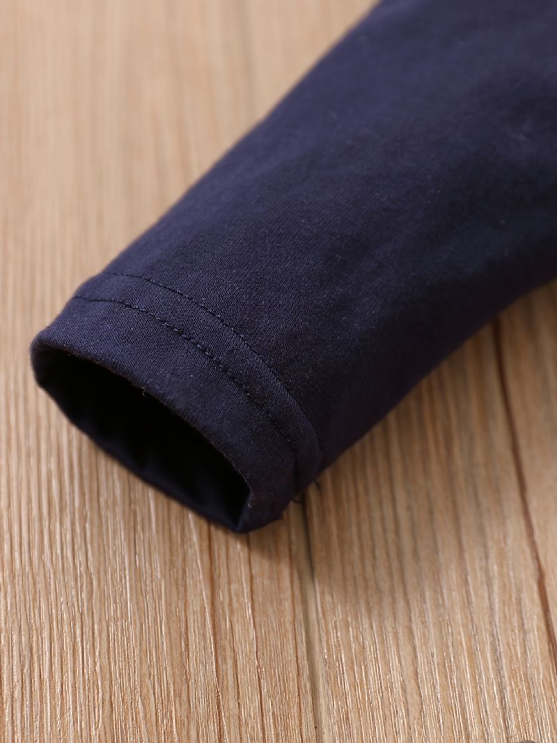 3 Stk. Spædbørn Småbørn Langærmet Elefant Broderet Pullover Top & Stribede Bukser & Hatte Sæt Til Baby Piger Drenge Børn Tøj