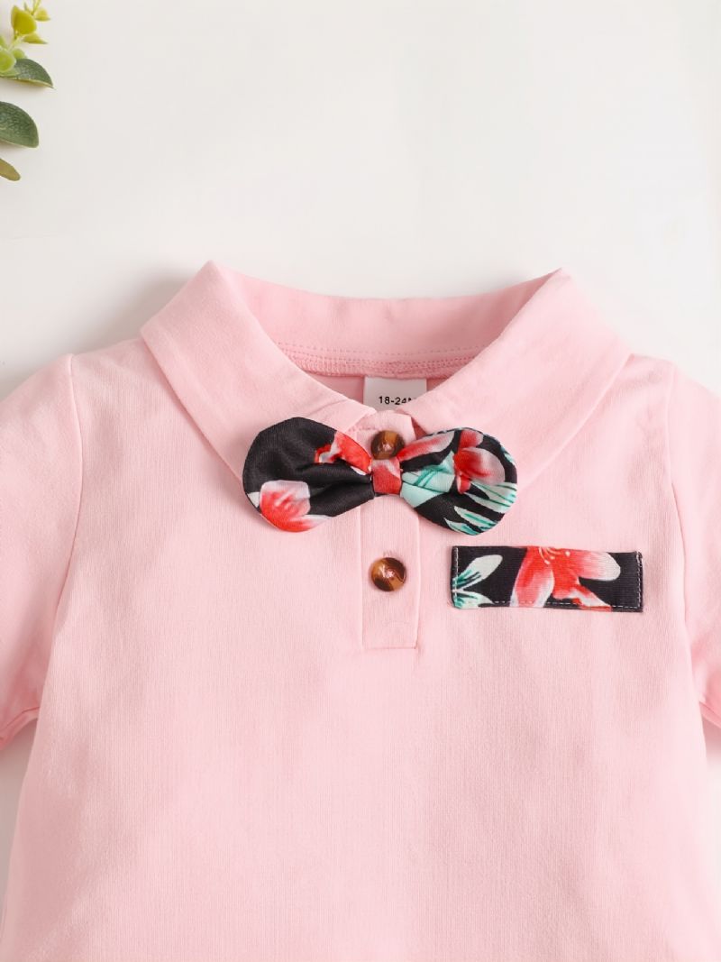 Baby Børn Drenge Bomuld Polo Top & Shorts Sæt