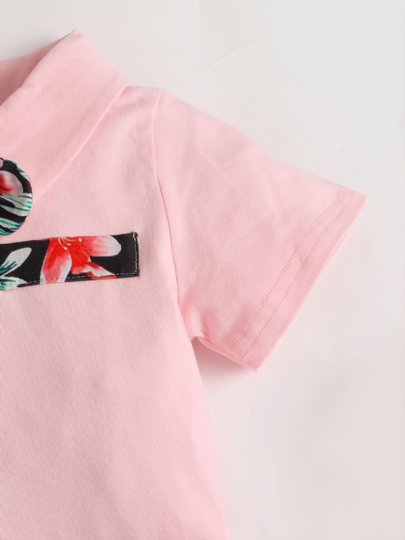 Baby Børn Drenge Bomuld Polo Top & Shorts Sæt