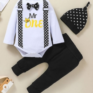 Baby Drenge 1st Crown Fødselsdagsshorts Sæt Spædbørnsdreng Herre-sløjfe Rulle- Og Joggerbukser Outfits