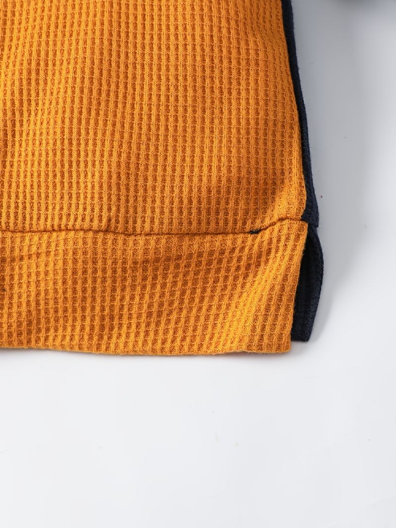 Baby Drenge Colorblock Sweatshirt + Matchende Sweatpants Sæt Babytøj Til Vinteren