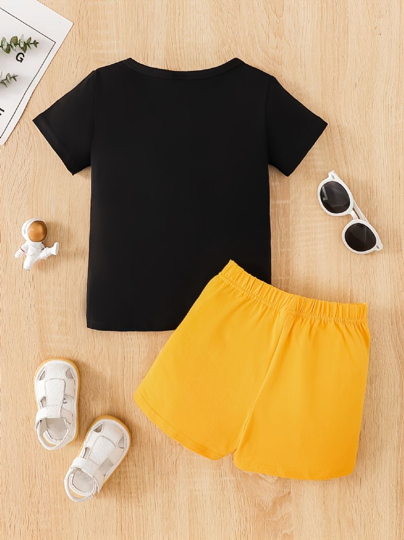 Baby Drenge Crop Sleeve & Matchende Shorts Sæt