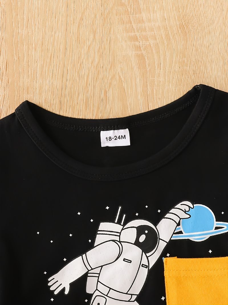 Baby Drenge Crop Sleeve & Matchende Shorts Sæt