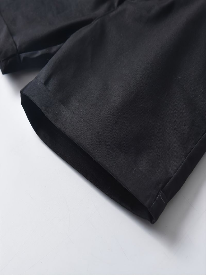 Baby Drenge Herre Outfit Langærmet Stribet Kortærmet Skjorte & Suspender Shorts Sæt