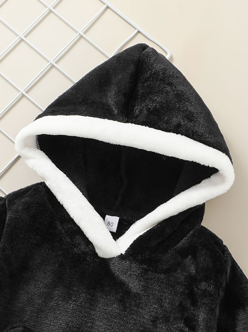 Baby Drenge Piger Hættetrøjer Og Matchende Joggerbukser Med Tegneserie Panda Design Til Vinter Babytøj Outfit Sæt