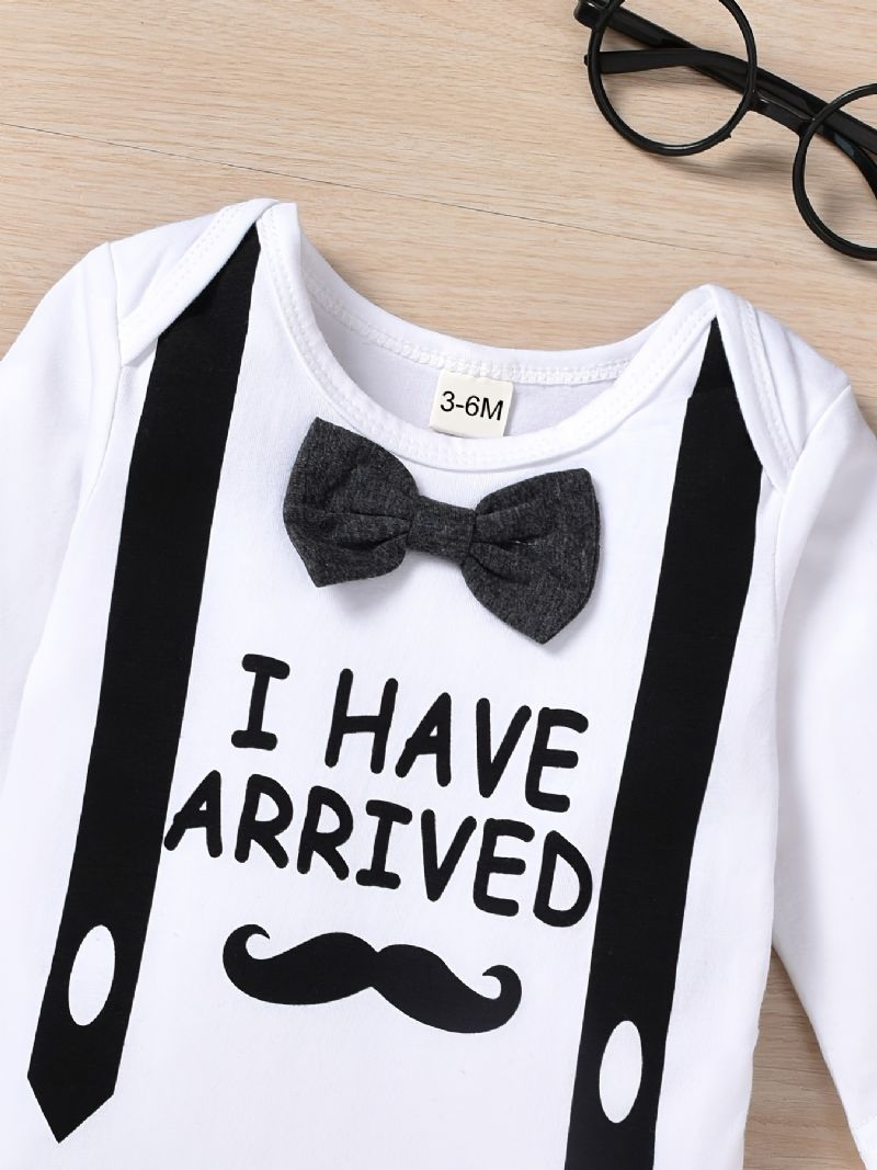 Baby Drenge Piger Langærmet Romper Bodysuit + Bukser + Hatte Sæt Layette Sæt Babytøj Til Nyfødte Spædbørn