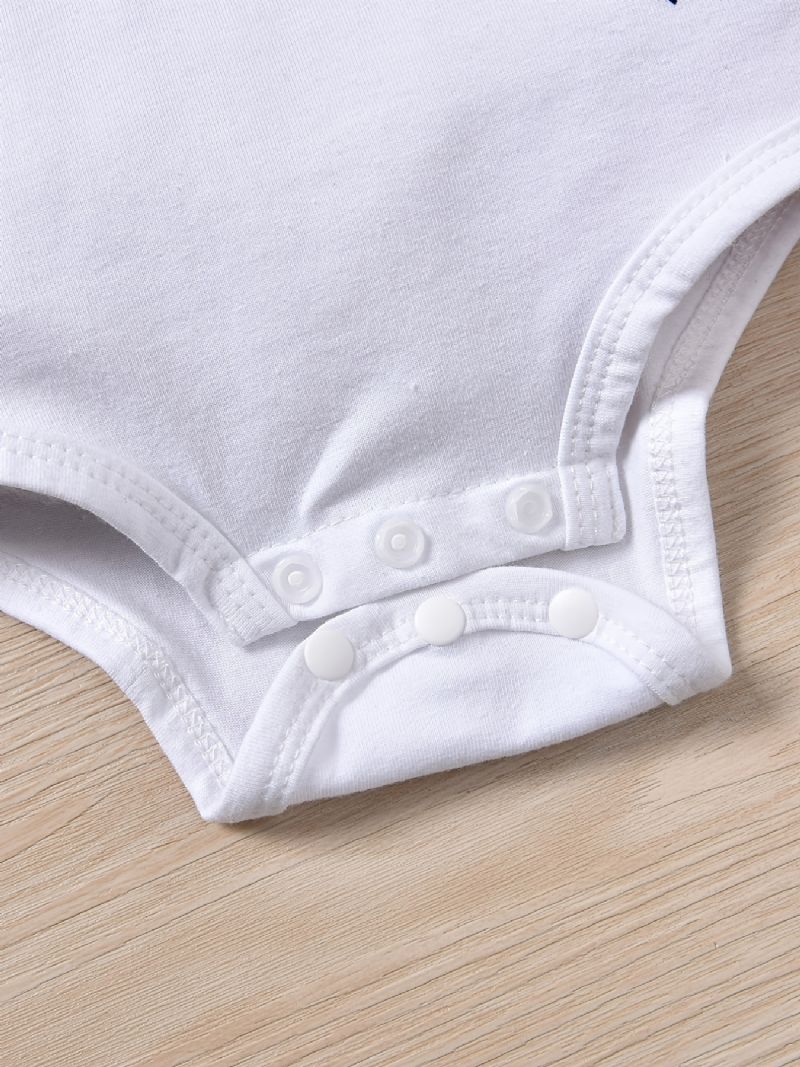 Baby Drenge Piger Langærmet Romper Bodysuit + Bukser + Hatte Sæt Layette Sæt Babytøj Til Nyfødte Spædbørn