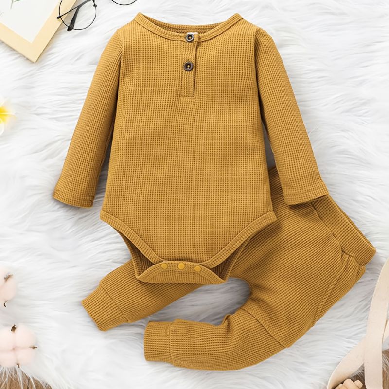 Baby Drenge Piger Romper Bodysuit + Matchende Bukser Nyfødt Babytøj Outfit Sæt