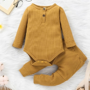 Baby Drenge Piger Romper Bodysuit + Matchende Bukser Nyfødt Babytøj Outfit Sæt