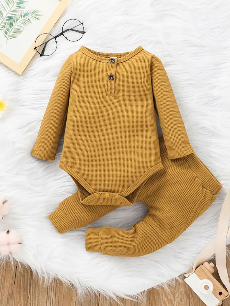 Baby Drenge Piger Romper Bodysuit + Matchende Bukser Nyfødt Babytøj Outfit Sæt