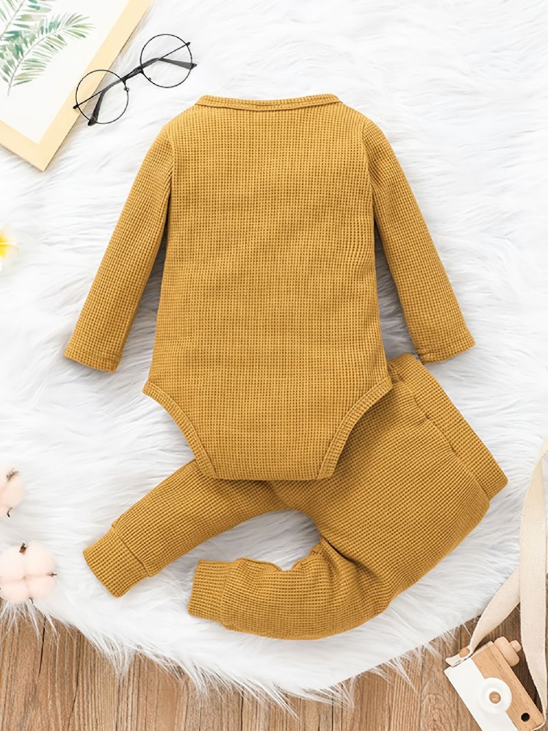 Baby Drenge Piger Romper Bodysuit + Matchende Bukser Nyfødt Babytøj Outfit Sæt