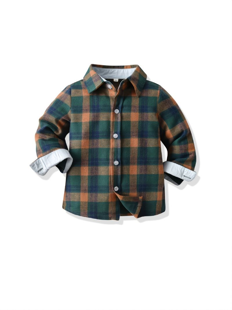 Baby Drenge Plaid Button-up Skjorte & Selebukser Sæt Herre Sæt Til Julefest