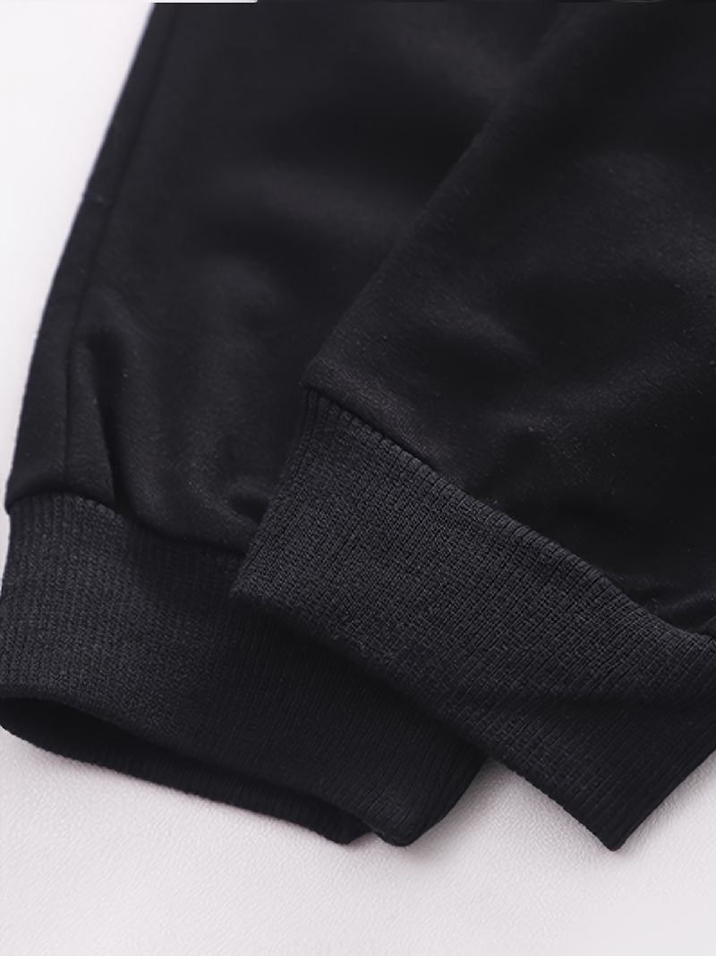 Baby Drenge Pullover Skoletaske Print Langærmet Rundhalset Sweatshirt & Bukser Sæt Børnetøj