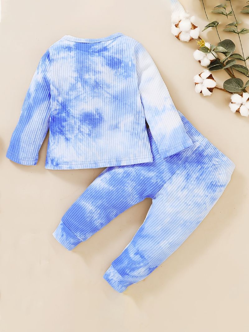 Baby Drenge Sæt Vinter Casual Tie Dye Langærmet Bomuld Sæt