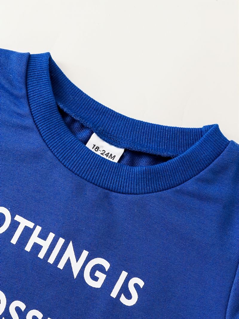 Baby Drenge Sweatshirt Og Matchende Joggerbukser Sæt Til Efterår Og Vinter Nyhed