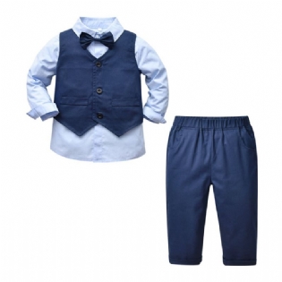 Baby Toddler Drenge Gentleman Suit Sæt Middagskjole