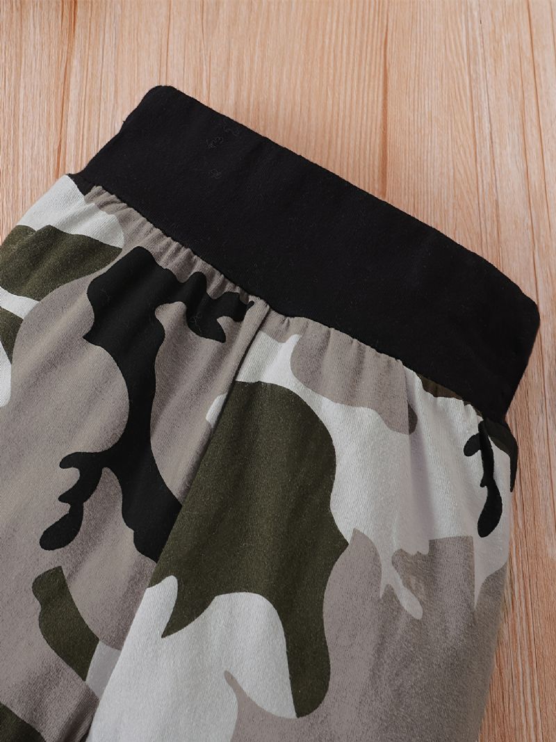 Drenge Casual Camouflage Print Sæt Med Mama's Hættetrøje Og Joggingbukser Til Vinteren