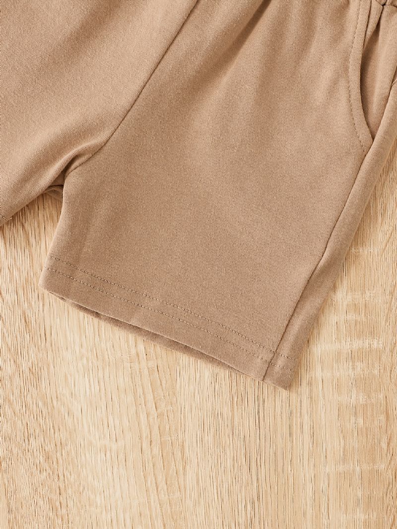 Drenge Colorblock Kortærmet Bomuld Top & Shorts Sæt