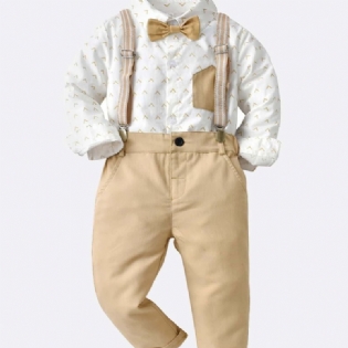 Drenge Gentleman Bowtie Skjorte & Overalls