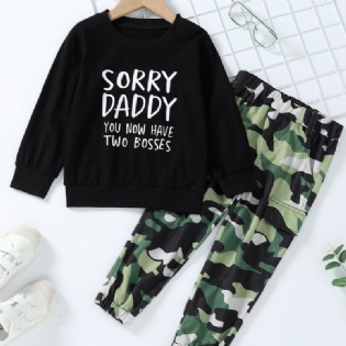 Drenge Pullover Sweatshirt & Matchende Camouflage Jogger Bukser Børnetøj