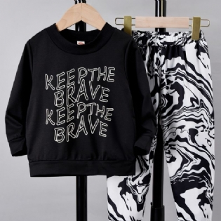 Drenge Pullover Sweatshirt & Matchende Joggerbukser Børnetøj Outfit Sæt