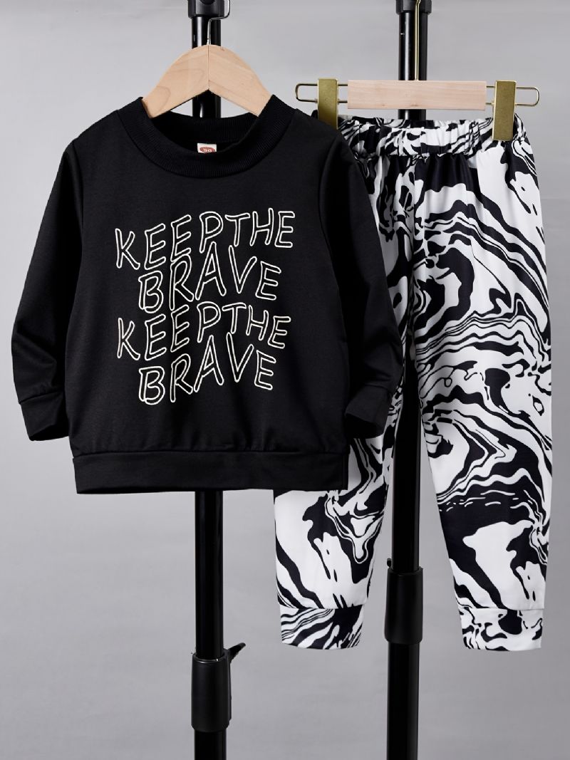 Drenge Pullover Sweatshirt & Matchende Joggerbukser Børnetøj Outfit Sæt