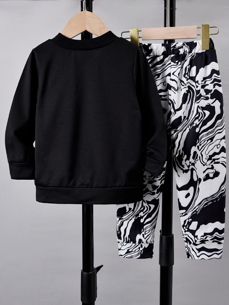 Drenge Pullover Sweatshirt & Matchende Joggerbukser Børnetøj Outfit Sæt