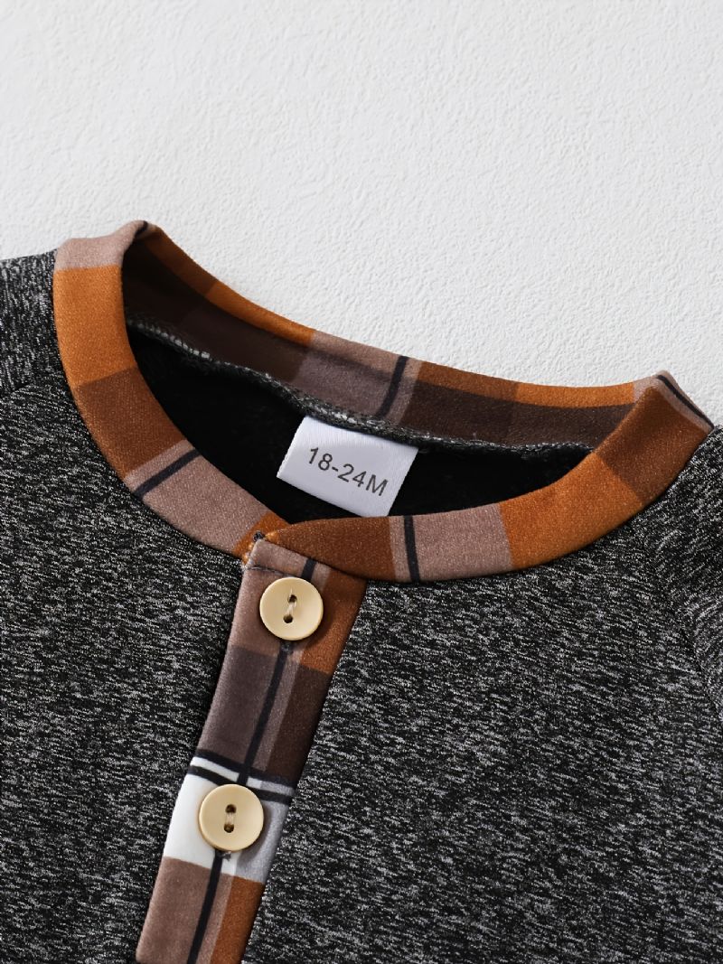 Drenge Pullover Sweatshirt Og Matchende Joggerbukser Til Efterår Og Vinter Nyt Børnetøj Babytøj