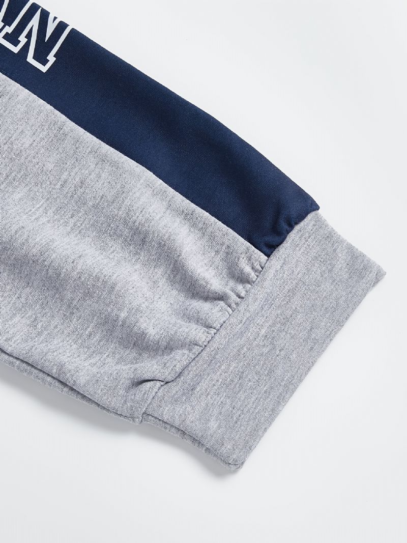 Drenge Pyjamas Familieoutfit Space Astronaut Print Rundhalset Langærmet Top Og Buksesæt Børnetøj