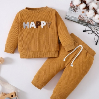 Infant Baby Drenge Pullover Sweatshirt & Matchende Joggerbukser Sæt Til Efterår Og Vinter Ny