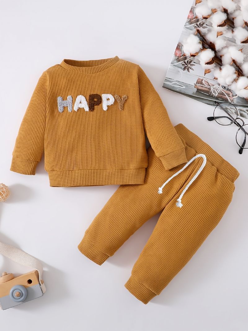 Infant Baby Drenge Pullover Sweatshirt & Matchende Joggerbukser Sæt Til Efterår Og Vinter Ny
