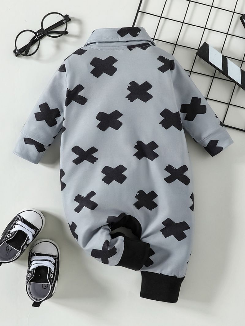 Ny Baby Drenge Trendy Jumpsuit Med Sløjfe