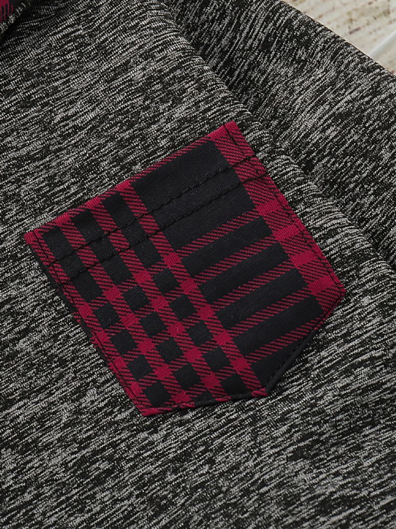 Nyfødt Baby Drenge Piger Langærmet Hættetrøje + Plaid Bukser Sæt Babytøj Outfit Til Jul