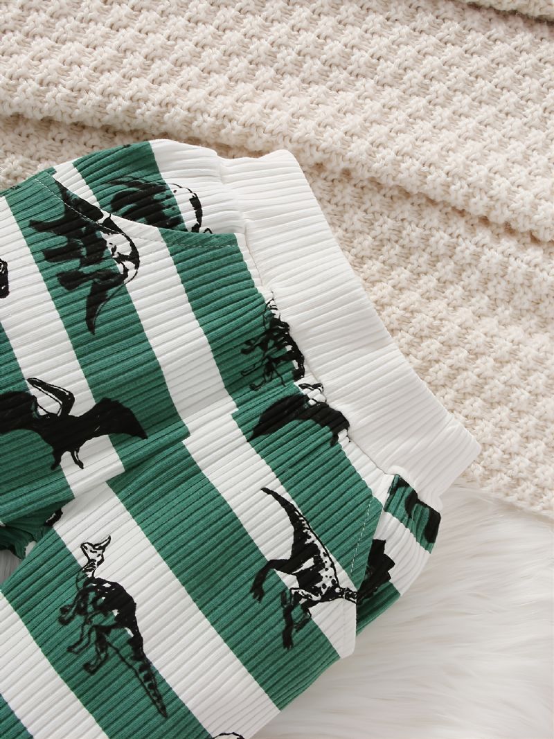 Tegnefilm Dyre Designs Børne Pullover Sweatshirt & Matchende Joggerbukser Sæt Med Dinosaur Print Til Efterår Vinter Ny